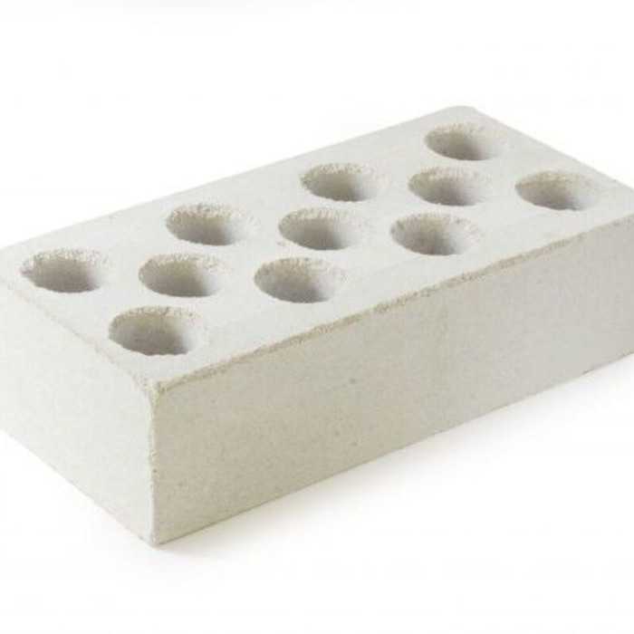 Кирпич лицевой силикатный пустотелый белый 1НФ 250х120х65 мм М200